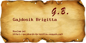 Gajdosik Brigitta névjegykártya