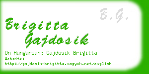 brigitta gajdosik business card
